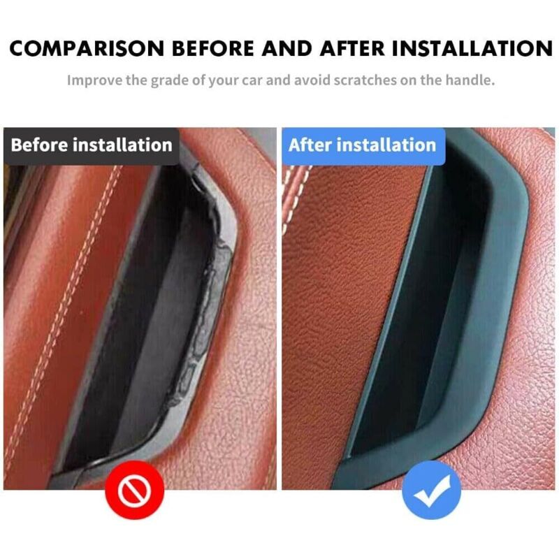 S Side Storage Box Compatible with BMW X3 X4 F25 F26 Car Door Handle Compatible with BMW X3 X4 20102017, Black