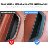 S Side Storage Box Compatible with BMW X3 X4 F25 F26 Car Door Handle Compatible with BMW X3 X4 20102017, Black - Front View
