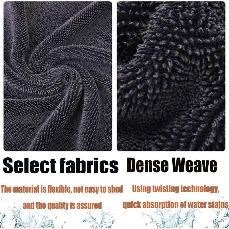3 Pcs Cleaning Cloth Car, Lint Free, Home More Absorbent XXL Microfiber Cloth for Shower Cabin, 40 X 60 cm, 60 cm