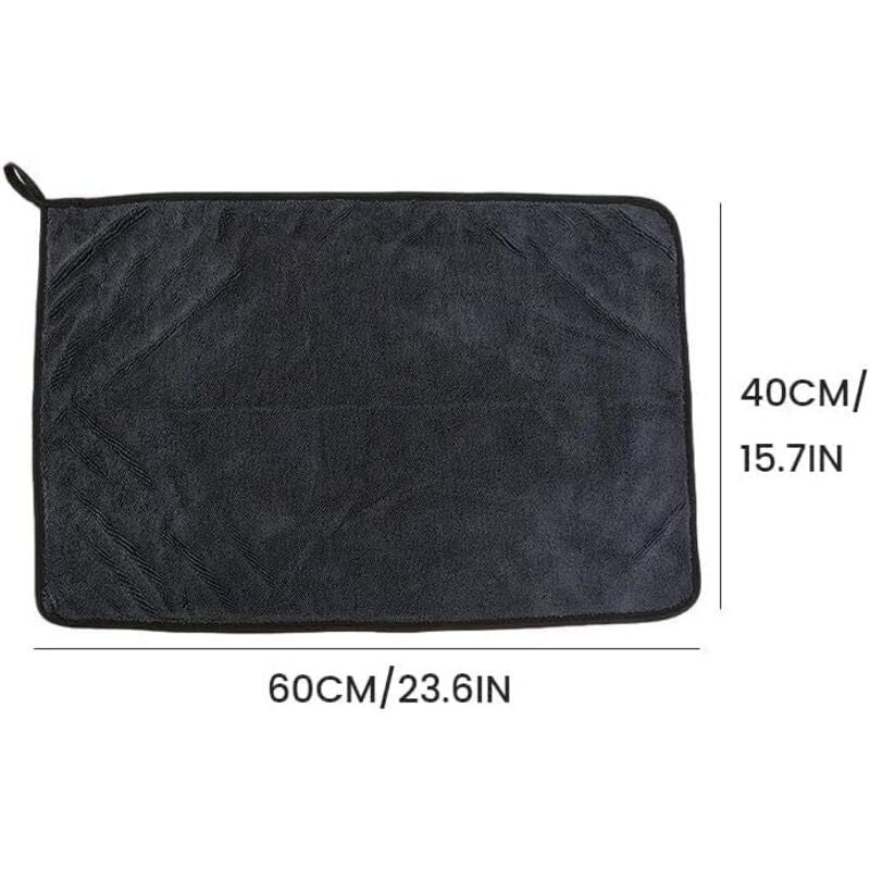 3 Pcs Cleaning Cloth Car, Lint Free, Home More Absorbent XXL Microfiber Cloth for Shower Cabin, 40 X 60 cm, 60 cm
