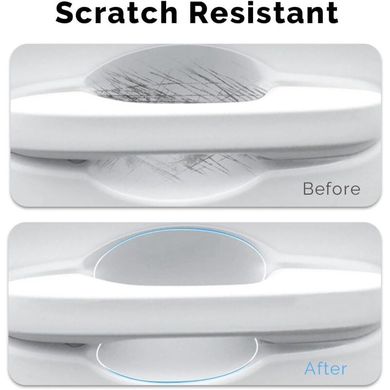 10 Pcs Protective Film for Car Door Handles Transparent, Self-Anti-Scratch Adhesive, Glossy Protective Film