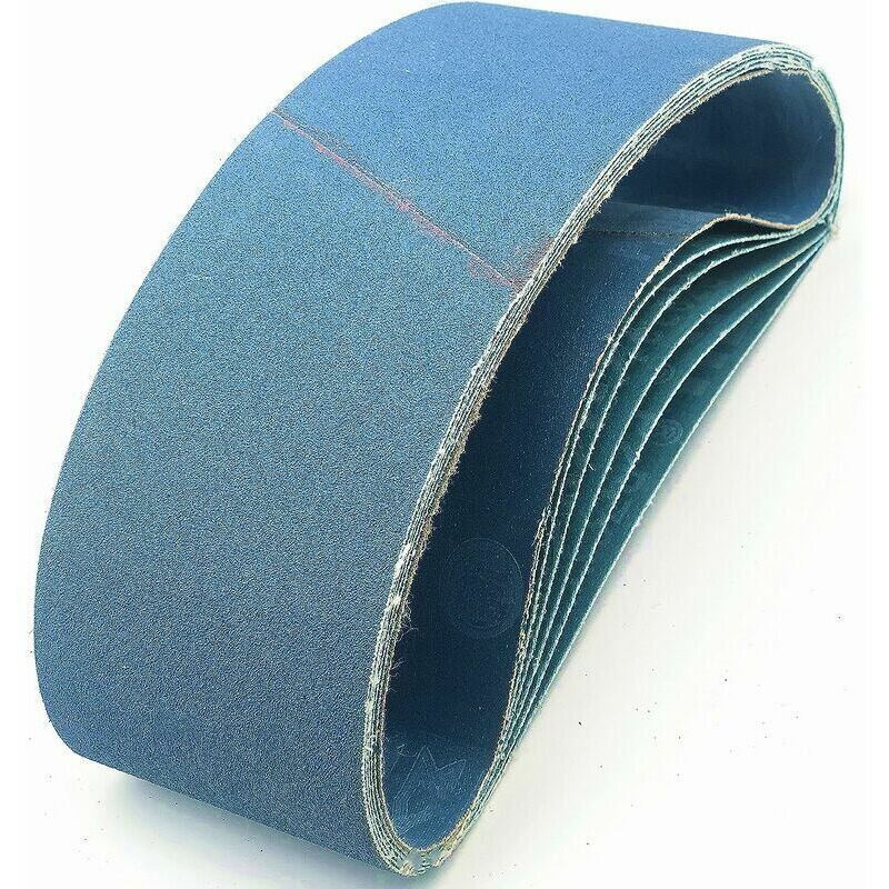 12 Pcs Bandes Abrasives. Groupe of Abrasives Strip Abrasive 4x40 and 60 and 80grains for Ponceuse a Strip.Utilise for Ebauche, 100 x610 Mm
