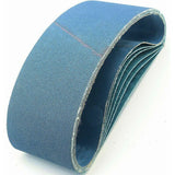 12 Pcs Bandes Abrasives. Groupe of Abrasives Strip Abrasive 4x40 and 60 and 80grains for Ponceuse a Strip.Utilise for Ebauche, 100 x610 Mm - Front View