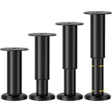 4 Pcs Legs of Furniture Reglables of 12 a Black, Bed Sofa, Chair Table, Coiffeuse Cadre of Bed Lattes Centrales of Bed for Sofa, 18 cm