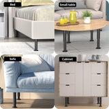 4 Pcs Legs of Furniture Reglables of 12 a Black, Bed Sofa, Chair Table, Coiffeuse Cadre of Bed Lattes Centrales of Bed for Sofa, 18 cm - Top-Down View