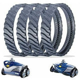 4 Replacement Tracks for Pool Cleaner Compatible with Zodiac Baracuda MX6 and MX8, Black Tire Track Wheel R0526100