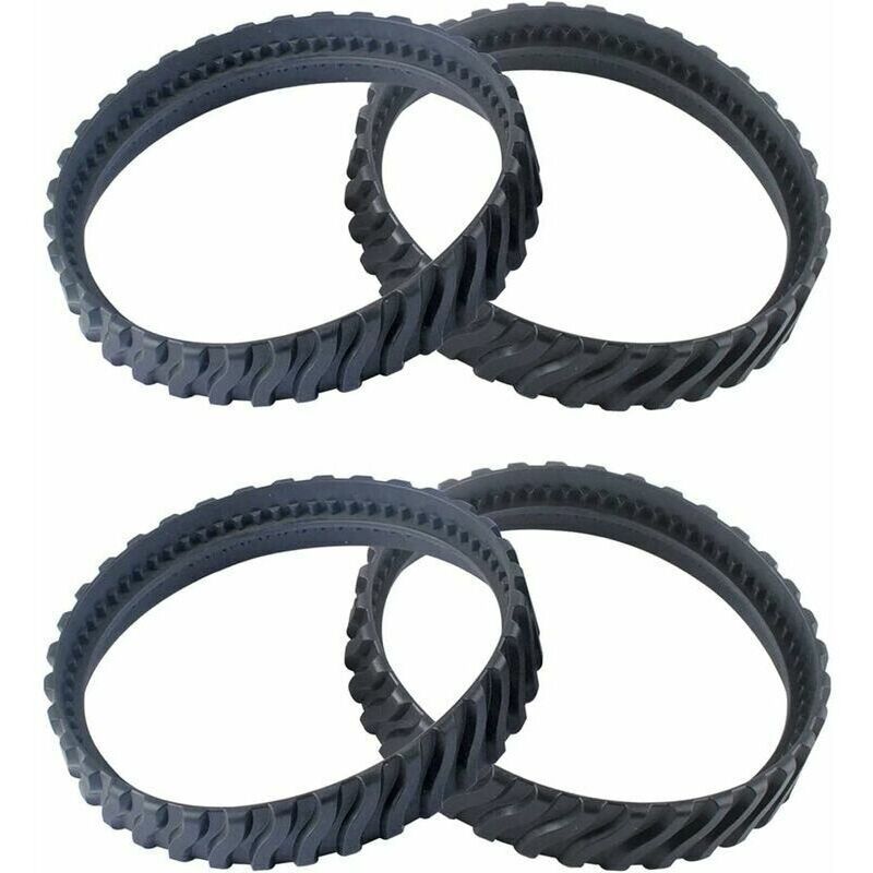 4 Replacement Tracks for Pool Cleaner Compatible with Zodiac Baracuda MX6 and MX8, Black Tire Track Wheel R0526100