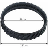 4 Replacement Tracks for Pool Cleaner Compatible with Zodiac Baracuda MX6 and MX8, Black Tire Track Wheel R0526100