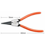4 Pcs Circlip Pliers Length, Trimming of the Tip Clamp for Internal and External Circlip with Bag, 180mm, 1.6 mm