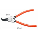 4 Pcs Circlip Pliers Length, Trimming of the Tip Clamp for Internal and External Circlip with Bag, 180mm, 1.6 mm - Top-Down View