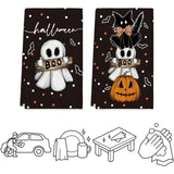 2 Pcs Torchons of Kitchen Halloween Home, Salle A Food the Living Room Decoration of Table