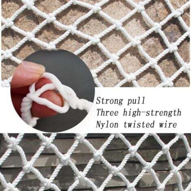 Filet of Safety in Nylon Chute, Decor Cloture Filet Protection Anti-Windows Balcon Rope Solide Empecher Chutes Resistant Dechirures Maille, 1X6M