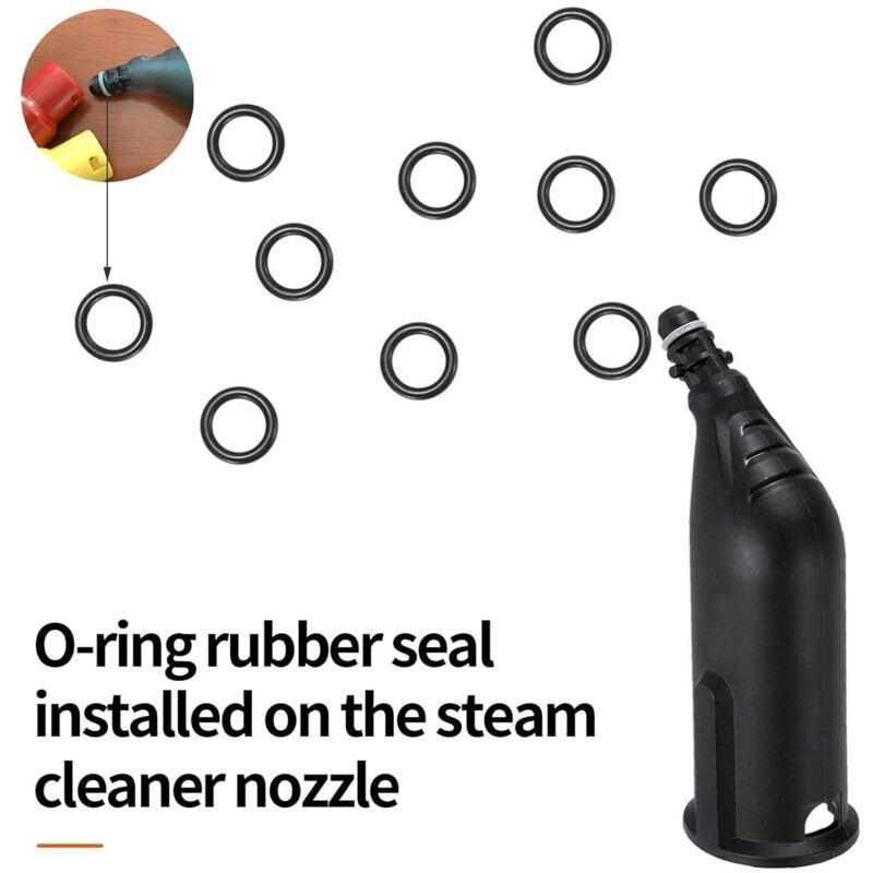 10 Pcs Rubber O Compatible with Karcher SC2 SC3 SC4 SC5 CT10 Steam Cleaner Black, Rings