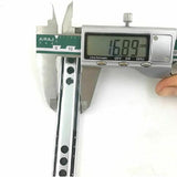 2 Pcs Glissieres of Drawer a Roulement a Billes in Steel Lamine a Cold X, L, 342, 33 cm, 17 mm - Front View