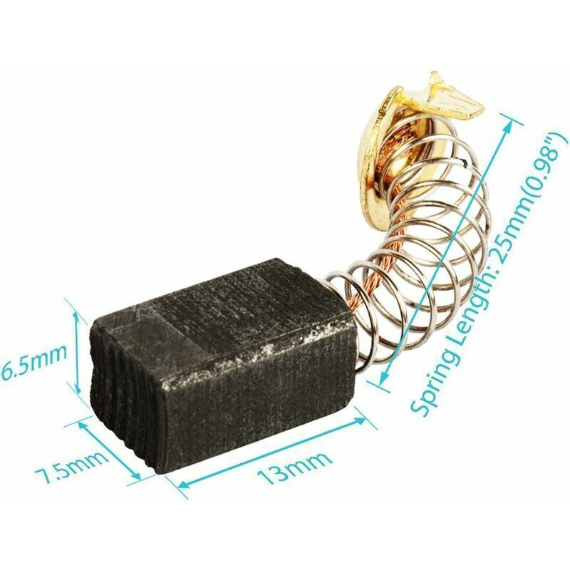2 Pcs Balais of Charcoal for Replacement of Motor Electric X 7, X 6, 13 mm, 5 mm