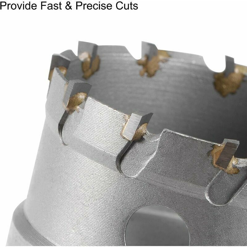 Fraise Trepan in Carbure of Scies Cloches for Tole in Steel Stainless Pas of Limite of Rod Triangulaire Antiderapante, 60 mm