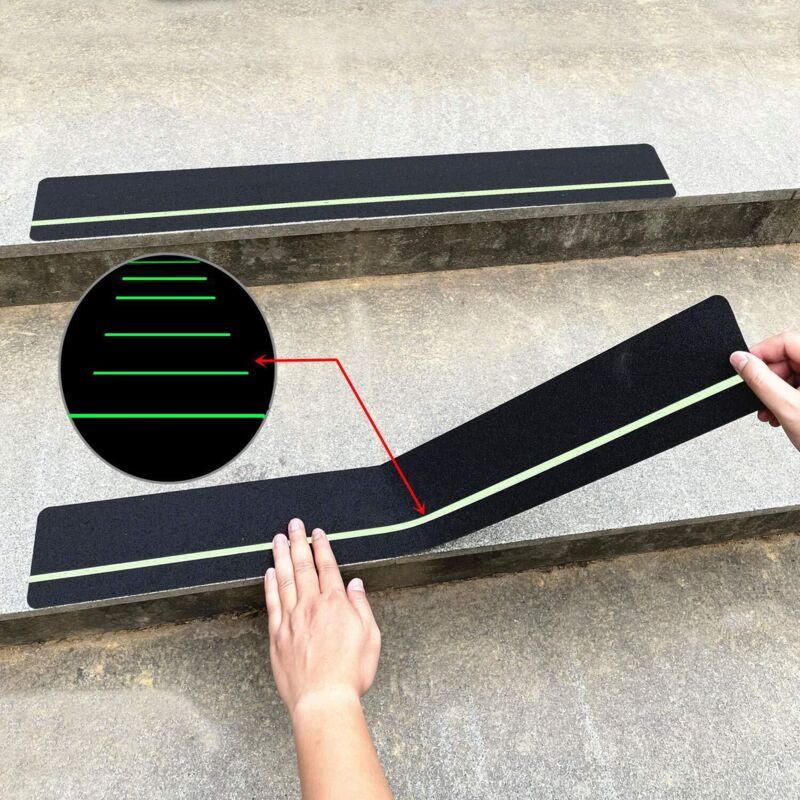 10 Pcs Bandes Antiderapantes X Slip for Outdoor Tape Adhesive Anti-Adhesive Abrasif a High Adherence for Marches of Escalier., 30 in, 4 in