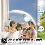 Film Window Anti Regard Occultant Film Without Tain Filter Anti UV Desk, Bedroom Anti Heat Protection of the Vie Privee for Living Room, 45x400cm