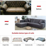Cover of Corner Sofa with Armrests of Sofa Sofa of Protection Expandable in Shape of L Blue, Lake Double Please Buy Two Pieces, 145185cm - Side View