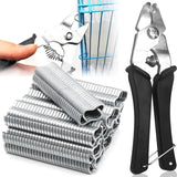 Ring Clamp with Clips Fences, Car Cushions Metal Fencing Pig Ring Clamp Wire Mesh Clamp for Pet Cages, 1200M