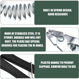 Ring Clamp with Clips Fences, Car Cushions Metal Fencing Pig Ring Clamp Wire Mesh Clamp for Pet Cages, 1200M