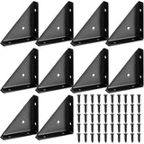 10 Pcs of Angles in Metal Wood Black Tables, Cabinets Mounting Angle Connector of Angle Corner Metallique 90 Degrees