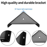 10 Pcs of Angles in Metal Wood Black Tables, Cabinets Mounting Angle Connector of Angle Corner Metallique 90 Degrees