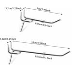 60 Pcs Metal Wall, 5 and Hardware Stores Supermarket Shelves Hooks for Perforated Panels Mounted Perforated Panel Hooks, 10 cm