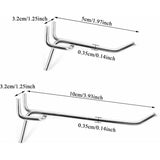 60 Pcs Metal Wall, 5 and Hardware Stores Supermarket Shelves Hooks for Perforated Panels Mounted Perforated Panel Hooks, 10 cm - Front View