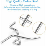 60 Pcs Metal Wall, 5 and Hardware Stores Supermarket Shelves Hooks for Perforated Panels Mounted Perforated Panel Hooks, 10 cm