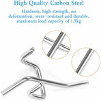 60 Pcs Metal Wall, 5 and Hardware Stores Supermarket Shelves Hooks for Perforated Panels Mounted Perforated Panel Hooks, 10 cm