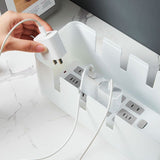 Box of Storage in Wire with Cover in Wood, Used to Hide the Wires, 301211cm - Front View