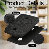 Pieces Filtres for Seche Linge Compatible with Miele T1 Filter of Base in Foam 9164761 Filter Eponge of Spare a Pump a Hea, 207 X 157 X 30 mm, 30 mm - Side View