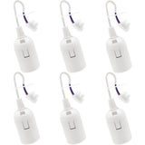 PCS Douille of Lamp E27 Holder of Bulb E27 Renovation of Batiment with Cable of Chantier 4A 250V Base of Light of Suspension Max.60W, White