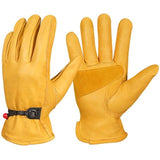 Gants of Work of Hiver in Leather Trimming L Gants of Jardinage Thermiques Doubles in Polaire