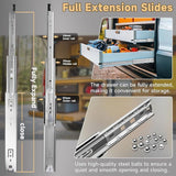 Two heavy-duty drawer slides for sturdy drawers, 51mm wide and 20 inches long, with a standard width of 500mm.