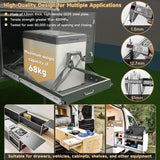 Two heavy-duty drawer slides for sturdy drawers, 51mm wide and 20 inches long, with a standard width of 500mm.