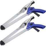 2 Pcs Ramasse Dechets Pliable in Aluminum Tool of Prehension Ergonomique for Garden and Cleaning Outdoor Aide for Personnes Agees and Handicapees