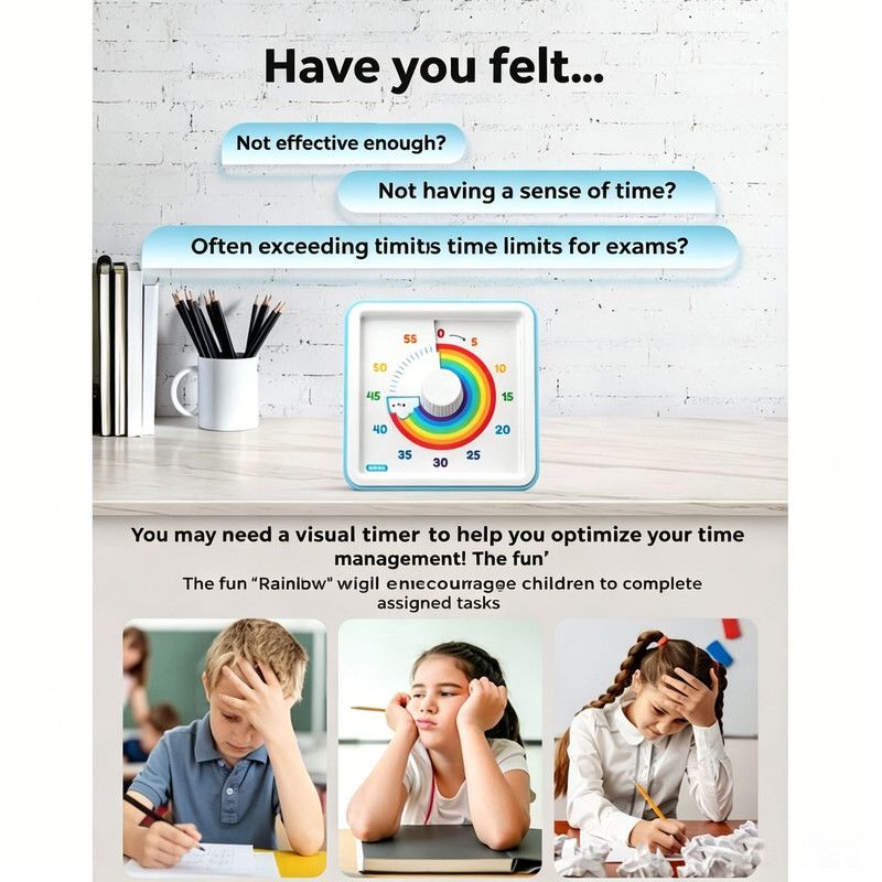 Children S Timer Blue, 60, Meetings Classroom, Minute Stopwatch and Countdown Timer for Kids and Adults Silent Time Management Tool for Kitchen