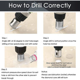 15 Pcs Drill Bit of Diamant Scie Cloches Tools Set, 8mm, 50mm - Top-Down View