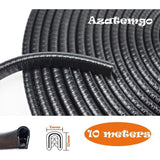 Protection Portiere Car Black, Seal Protection Tabouret Bar Patins Tole Shape U Pas Besoin of Coller, 10M - Front View