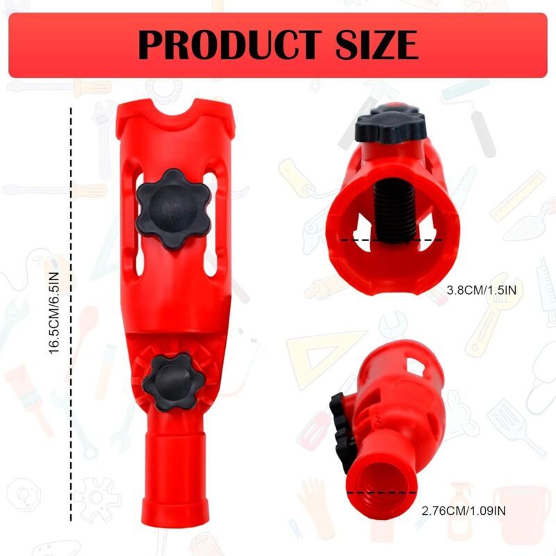Extendable Multi Angle Paintbrush Holder Adjustable Adapter for Telescopic Handle Tool for Painting Walls and Ceilings at Height