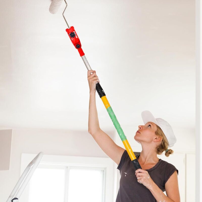 Extendable Multi Angle Paintbrush Holder Adjustable Adapter for Telescopic Handle Tool for Painting Walls and Ceilings at Height