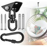 Ceiling Hook for 360 Degree Swivel Hanging Chair Wood, Yoga Swing, Veranda Suspension, Playground Trapeze Chair Hook with Screws for Concrete