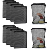 10 Pcs Bags Filtrants for Aquarium with Fermeture Eclair in Maille Fine a Haut Debit Black, Biospheres Bags Reutilisables for Charcoal Actif