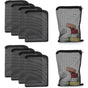 10 Pcs Bags Filtrants for Aquarium with Fermeture Eclair in Maille Fine a Haut Debit Black, Biospheres Bags Reutilisables for Charcoal Actif