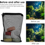 10 Pcs Bags Filtrants for Aquarium with Fermeture Eclair in Maille Fine a Haut Debit Black, Biospheres Bags Reutilisables for Charcoal Actif