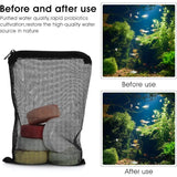 10 Pcs Bags Filtrants for Aquarium with Fermeture Eclair in Maille Fine a Haut Debit Black, Biospheres Bags Reutilisables for Charcoal Actif - Front View