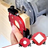 2 Pcs Router Jigs for Wood, Worktop Jig Arc Angle Positioning Jig 1, Router Jigs for R10 R15 R20 R25 R30 R35 R40 R50 Routers, 4 in - Top-Down View