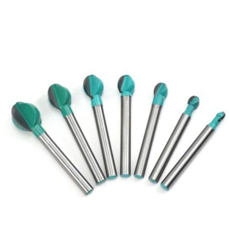 7 Pcs Fraises a a Rod Ronde of Wood, 6 and 8 and 10 and 12 and 14 and 16 and for Fraise a Rainurer, 6 mm, 19 mm
